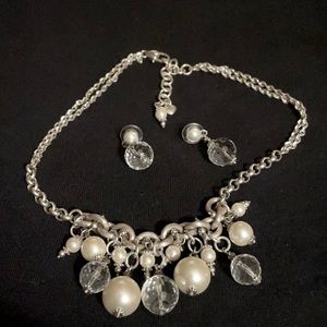 Brighton Pearl necklace earring set